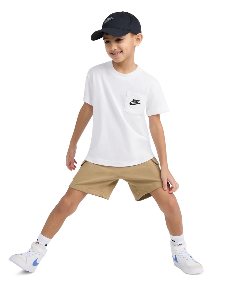 Nike Little Boys Pocket T-Shirt & French Terry Shorts, 2 Piece Set