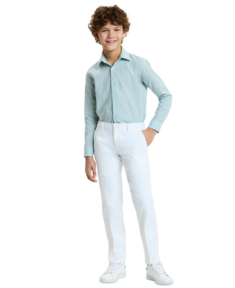 Michael Kors Boys' 8-20 Spread Collar Shirt