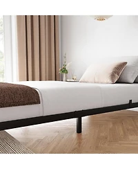 gaomon 6 Inch Twin Bed Frame No Box Spring Needed Black(Twin)