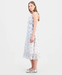 Celebrity Pink Juniors' Ruffle-Trim Sleeveless Midi Dress