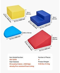 Sugift 4-Piece Foam Climbing Set for Toddlers - Crawl & Slide Playset