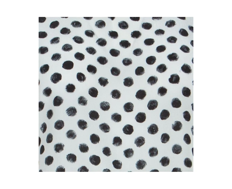 Pre-Owned Dolce & Gabbana Women's Monochrome Brushstroke Polka Dot Print Silk Blouse