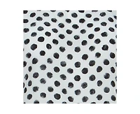 Pre-Owned Dolce & Gabbana Women's Monochrome Brushstroke Polka Dot Print Silk Blouse