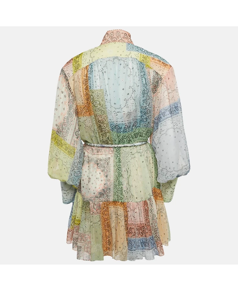 Pre-Owned Zimmermann Women's Multicolor Bandana Print Cotton Mini Dress