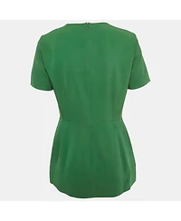 Pre-Owned Stella Mccartney Women's Green Crepe Blouse