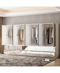 Homsee 6-Drawers White Paint Dresser Vanity Cabinet Organizer