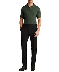 Reiss Men's Merino Wool Short-Sleeve Polo Shirt