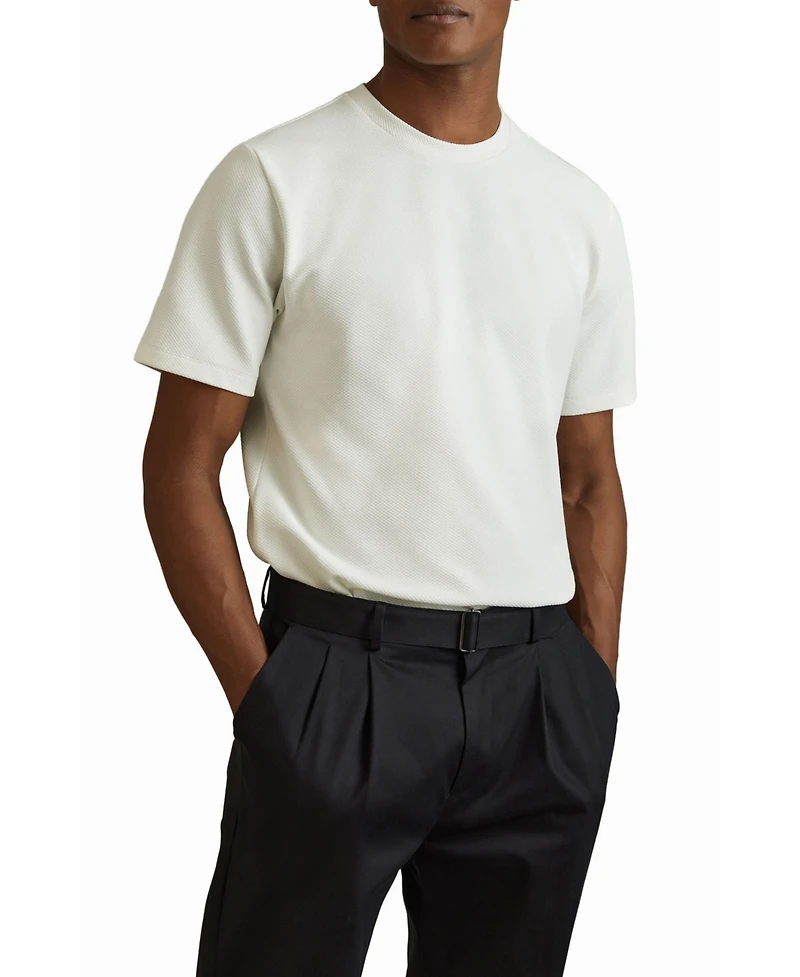 Reiss Men's Textured Crew-Neck T-Shirt