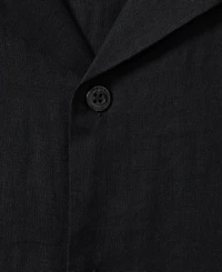 Reiss Men's Linen Cuban-Collar Shirt