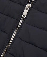 Reiss Men's Hybrid Quilt and Interlock Zip Jacket
