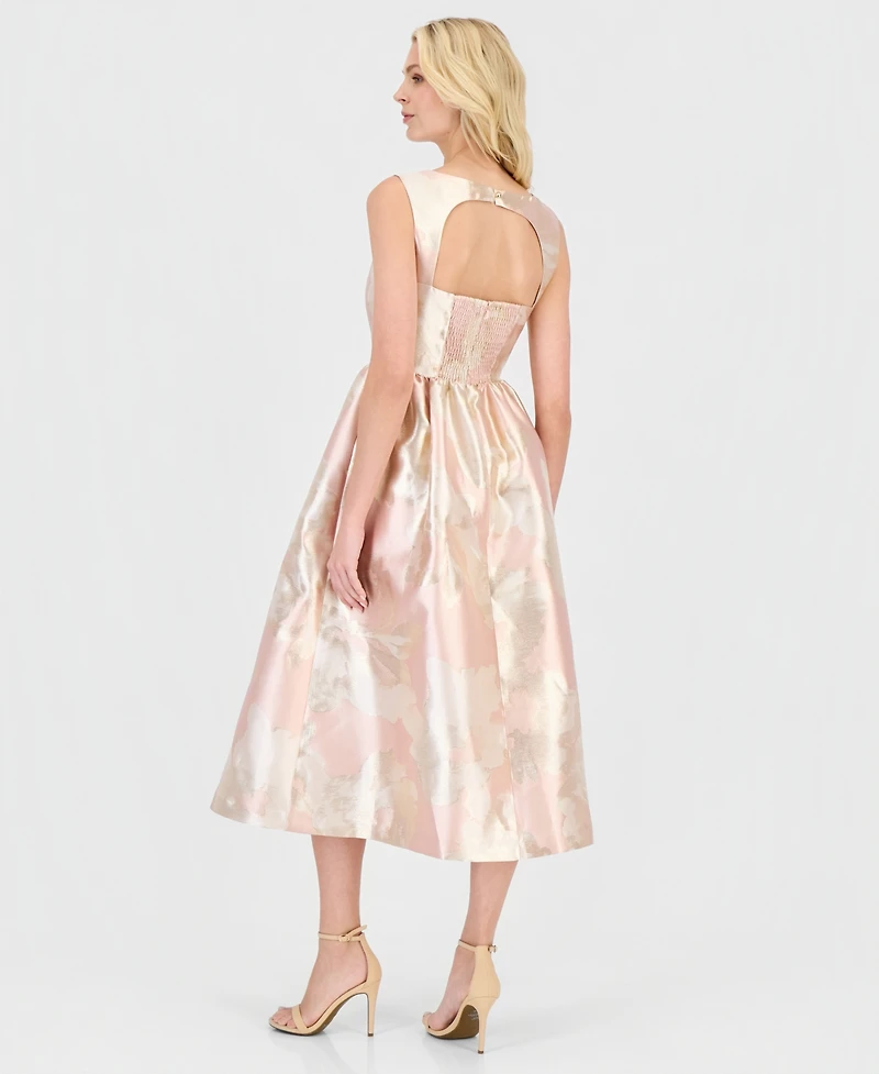 Anne Klein Women's Square-Neck Open-Back Midi Dress