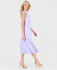 Anne Klein Women's Twist-Front A-Line Midi Dress
