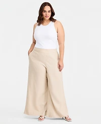 Vince Camuto Plus Mid-Rise Wide Leg Pants