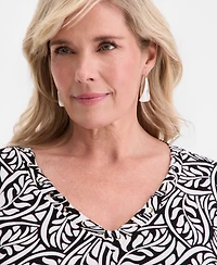 Jm Collection Plus V-Neck T-Shirt, Macy's Exclusive