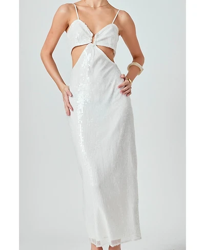 endless rose Women's Sequin Midi Dress