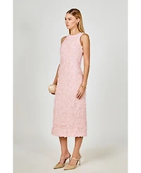 endless rose Women's Floral Applique Maxi Dress