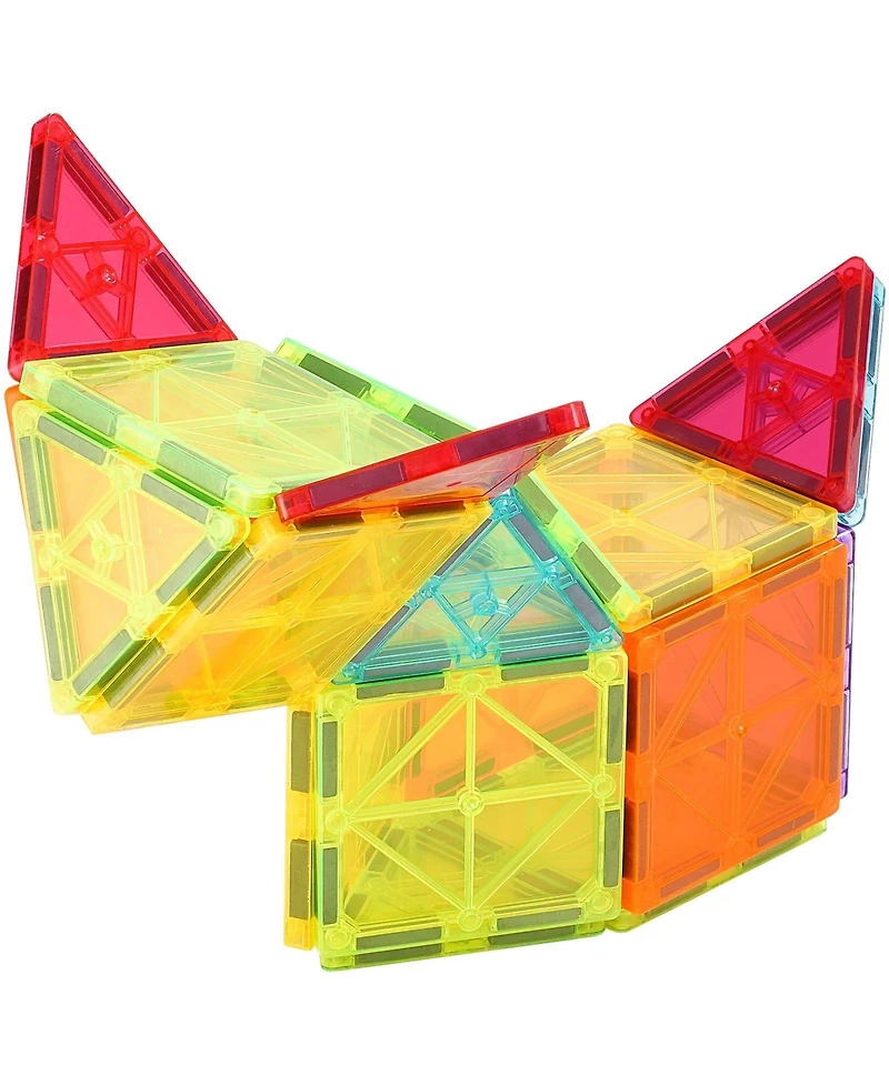 Sugift 55-pc Magnetic Tiles Starter Set with Car Base & Number Cards