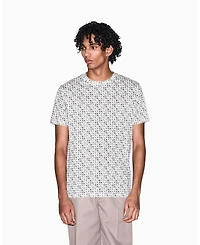 A|X Armani Exchange Men's Short Sleeve Jersey Allover logo Print T-Shirt