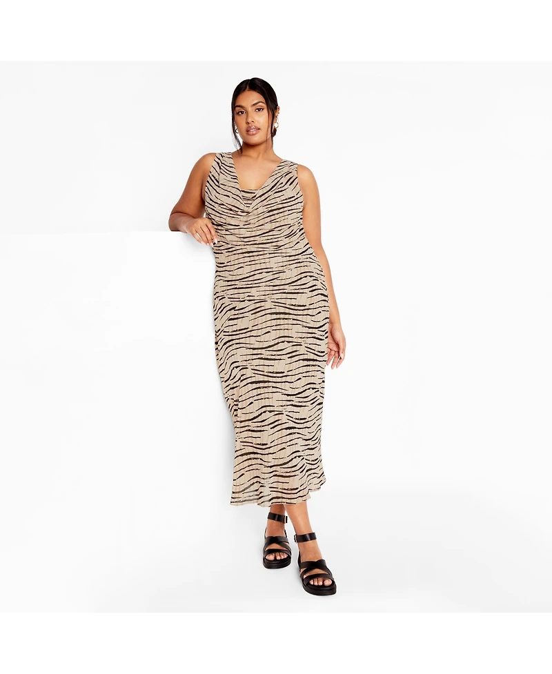 City Chic Women's Plus Elia Print Maxi Dress