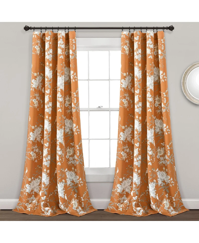 Botanical Garden Floral 52" x 84" Curtain Set