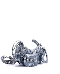 Pre-Owned Balenciaga Xs Le Cagole Giant Studs Shoulder Bag Bb Denim