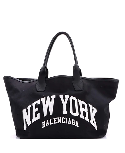 Pre-Owned Balenciaga Large Cities Jumbo Tote Printed Canvas