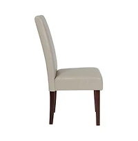 Merrick Lane Ellison Mid-Century Panel Back Parsons Accent Dining Chair