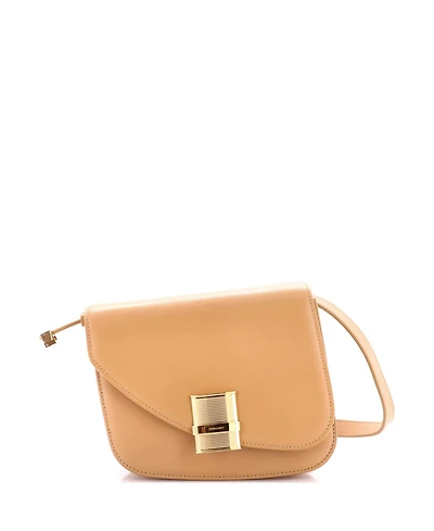 Pre-Owned Salvatore Ferragamo Small Fiamma Crossbody Bag Leather