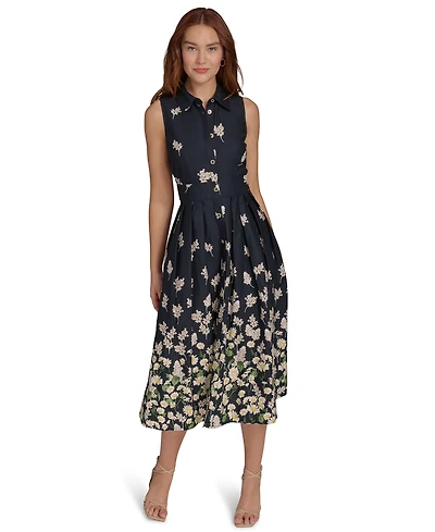 Tommy Hilfiger Women's Daisy-Print Cotton Shirtdress