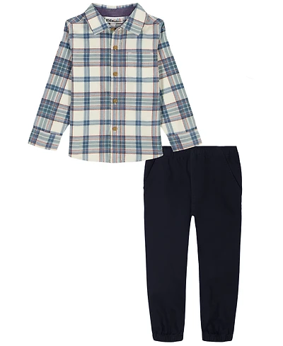 Kids Headquarters Boys 2T-7 3-Piece Corduroy Shirt, Top and Joggers Set