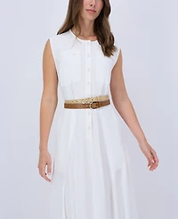 Calvin Klein Women's Two Pack Belt Set - Skinny Monogram Buckle and Harness