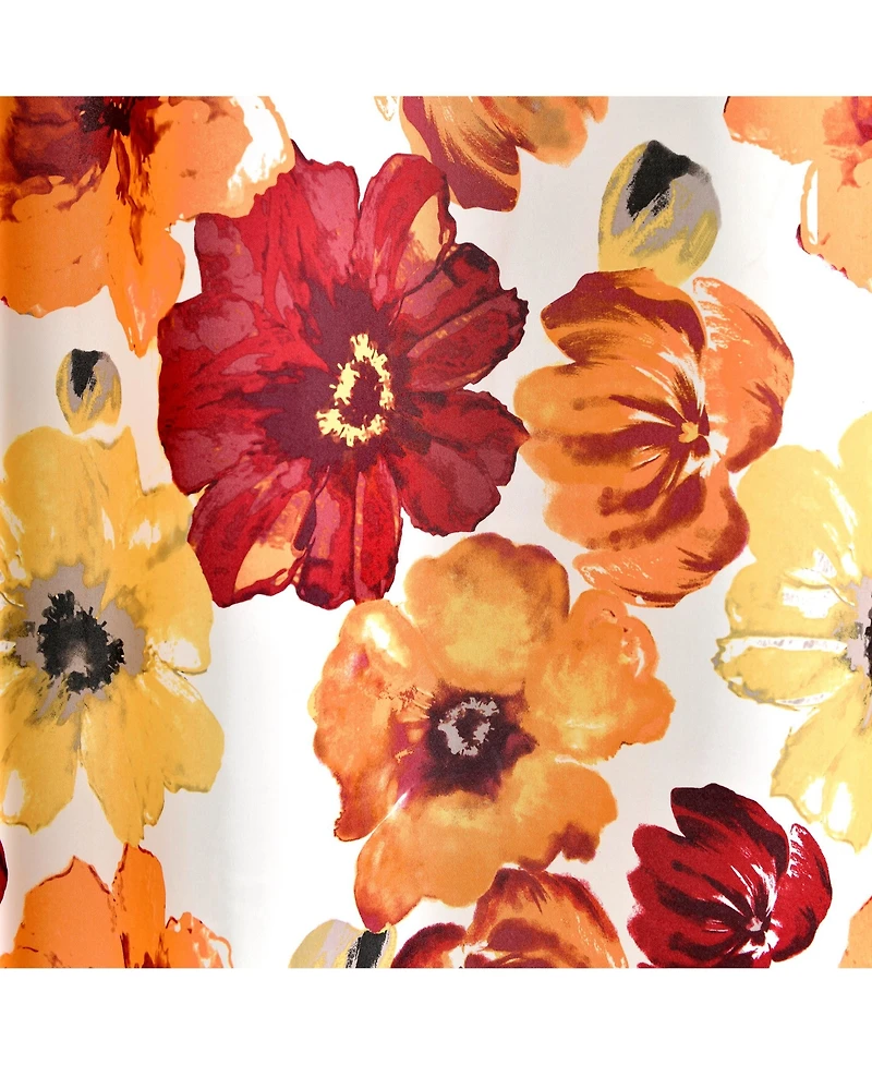 Lush Decor Leah Light Filtering Window Curtain Panels, Pair, 52" W x 63" L Floral Drapes for Bedroom - Farmhouse Decor