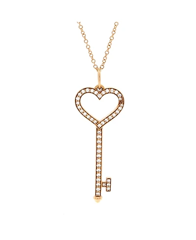 Pre-Owned Tiffany & Co. Open Heart Key Pendant Necklace