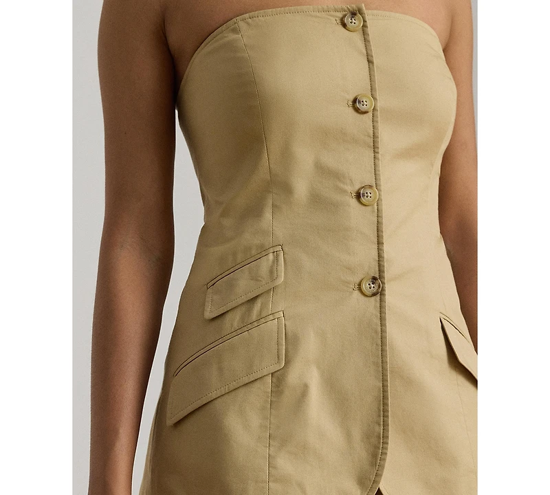 Lauren Ralph Women's Slim Fit Strapless Bustier Top