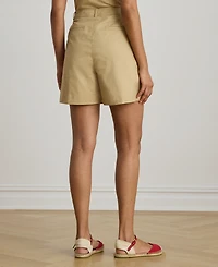 Lauren Ralph Women's Pleated Wide-Leg Shorts