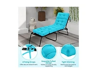 Slickblue Outdoor Chaise Lounge Cushion with Ties for Poolside