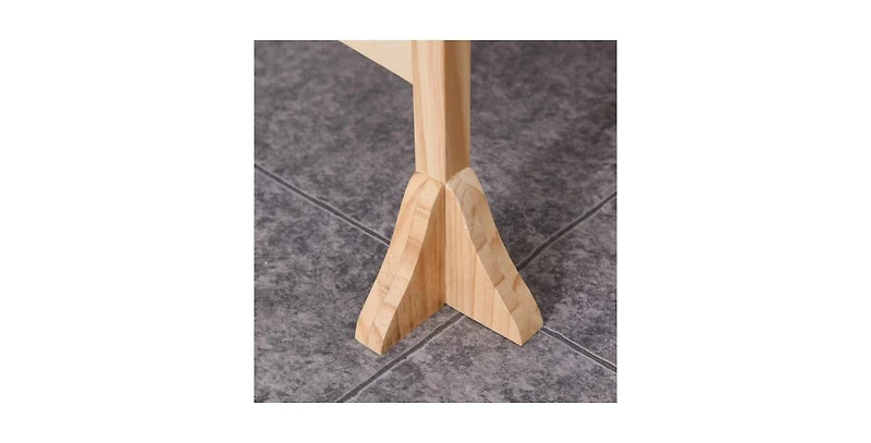 Flynama Wooden Kitchen Step Stool for Kids, Foldable Toddler Tower, Helper Stool for Kitchen Counter with Support Handles Safety Rail