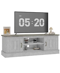 gaomon Farmhouse Rustic Wood Tv Stand for 65 Inch TVs, Entertainment Center with Storage Cabinets Modern Console