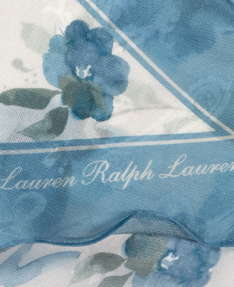 Lauren Ralph Lauren Watercolor Floral Large Diamond Scarf