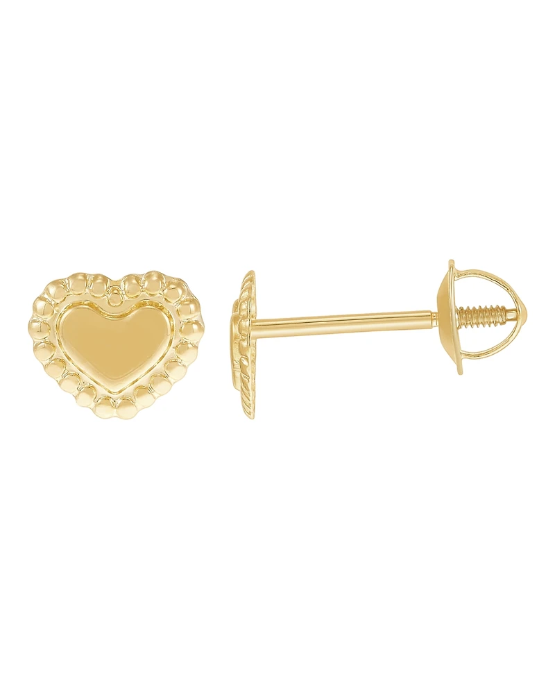 Macy's Heart Stud Earrings in 14k Yellow Gold
