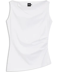 Boss by Hugo Women's Mercerized Cotton Cowl-Neck Asymmetric Top