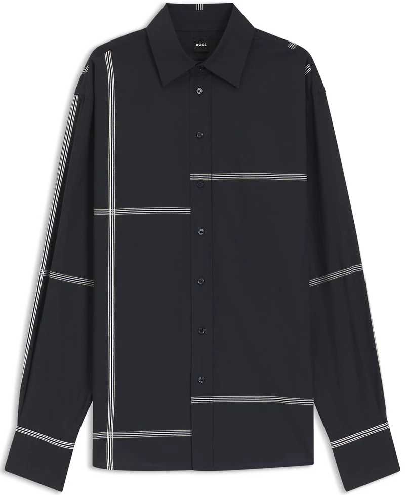 Boss by Hugo Women's Cotton Canvas Relaxed-Fit Blouse