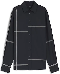 Boss by Hugo Women's Cotton Canvas Relaxed-Fit Blouse