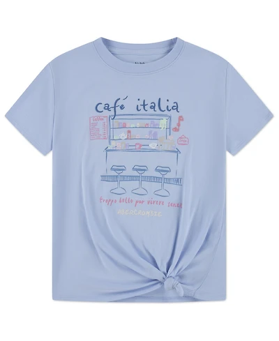 abercrombie kids Girls' Cafe Italia Classic Crewneck T-Shirt