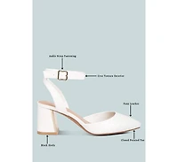 hyatt metallic sling block heel sandals