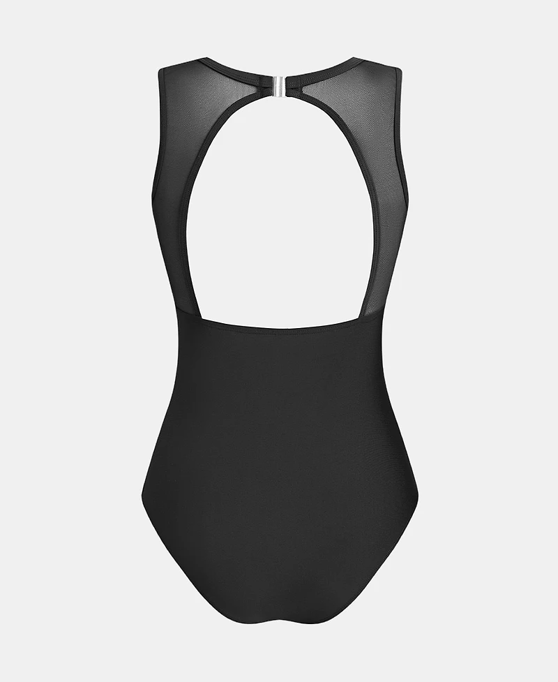 Cupshe Women's High Neck Ruched One Piece Swimsuit