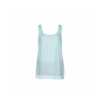 Pre-Owned Missoni Women's Pastel Blue Silk & Knit Sleeveless Scoop Neck Top