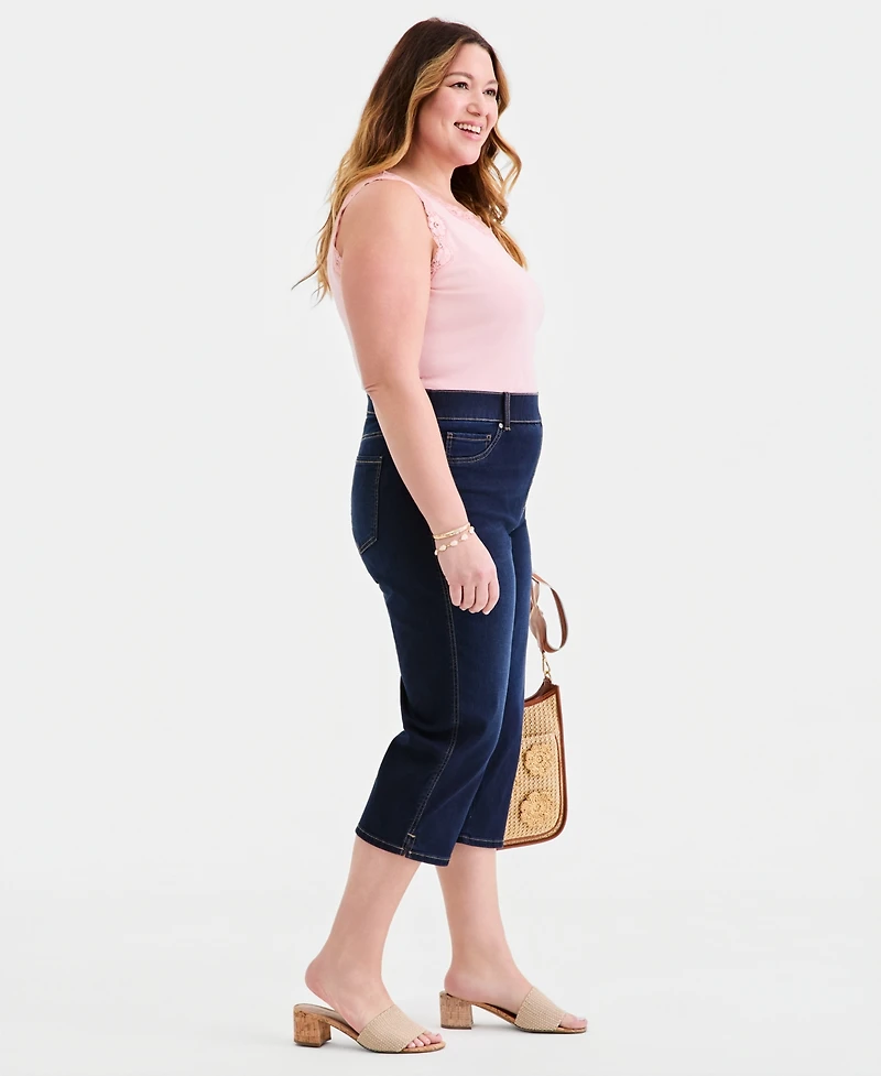 Style & Co Plus High-Rise Shaping Capri Pants, Macy's Exclusive