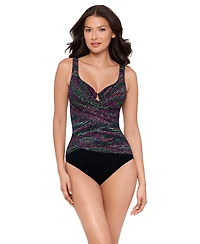 Miraclesuit Women's Light Show Layered Escape Underwire One-Piece Swimsuit