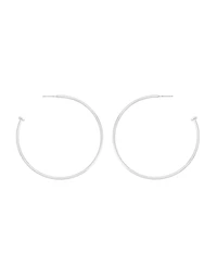 Robert Lee Morris Soho Silver Minimal Large Hoop Earrings